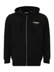 Jack & Jones Plus Tepláková bunda 'JJESOHO'  čierna / biela