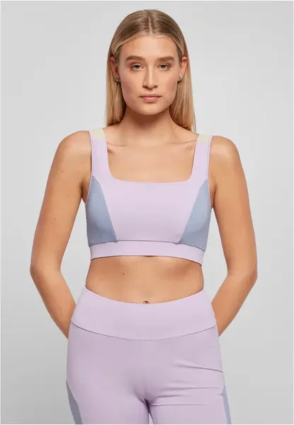 Women's colourful lilac/violablue/softseagrass bra