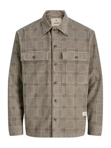 JACK & JONES Košeľa 'WILL'  hnedá / svetlohnedá