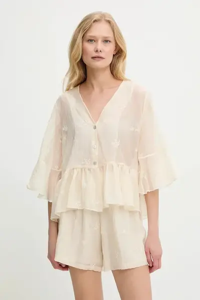 Halenka Answear.LAB dámská, béžová barva, hladká