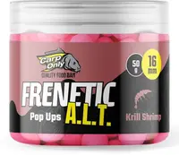 Carp only plovoucí boilies frenetic a.l.t. hi-visual pop ups 16 mm 50 g - krill shrimp