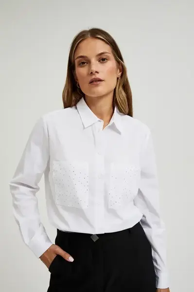 Marisse Women's Shirt L-Ko-4601 White