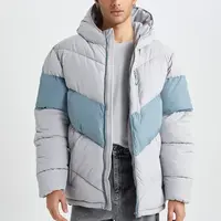 DEFACTO Water Repellent Hooded Puffer Jacket Zippered Double Pocket