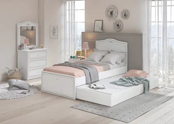 Malý dívčí pokoj ii betty - bílá/šedá