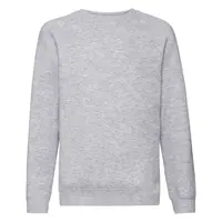 Gray children's sweatshirt Raglan Sweat Fruit of the Loom