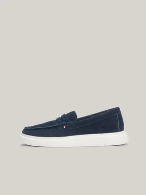 Tmavě modré pánské semišové mokasíny Tommy Hilfiger