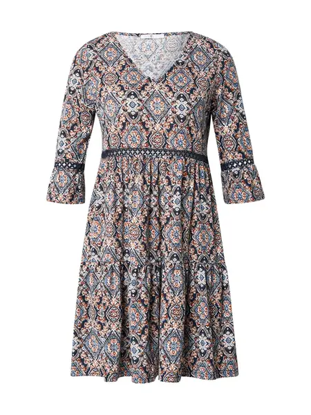 Hailys Šaty 'Pi44a'  námornícka modrá / svetlomodrá / oranžová / biela