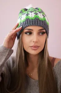 Dámská kšiltovka Laila K283 grafit+zelený neon