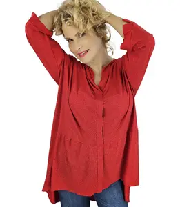 Pri Elegant oversize Brocade tunic shirt with longer back NEVADA