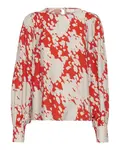 Kaffe Blúzka 'KA Louise'  béžová / červená