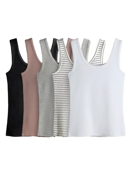 The Set Top  sivá / staroružová / čierna / biela