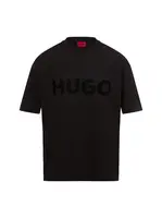 HUGO Tričko 'Dinkee'  červená / čierna