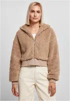 Dámská krátká oversized bunda Sherpa softtaupe