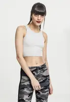 Dámský vršek Rib Cropped v šedé barvě