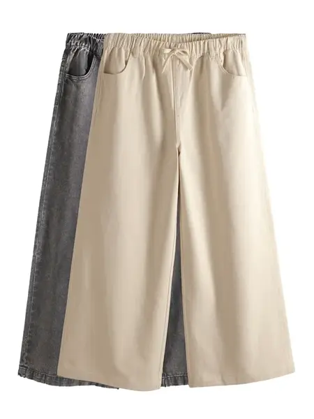 The Set Džínsy  nebielená / sivý denim