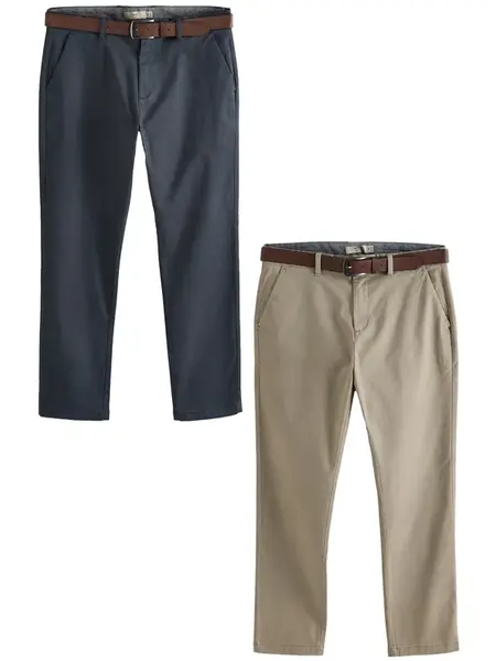 Next Nohavice  béžová / námornícka modrá