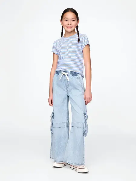 GAP Dětské džíny Baggy Cargo UltraSoft - Holky