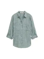 TOM TAILOR Blúzka  nefritová / biela