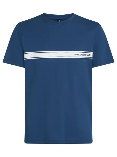 Karl Lagerfeld Tričko  tmavomodrá / biela