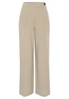 LASCANA Nohavice s pukmi  piesková