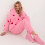 Růžový dámský teplákový set