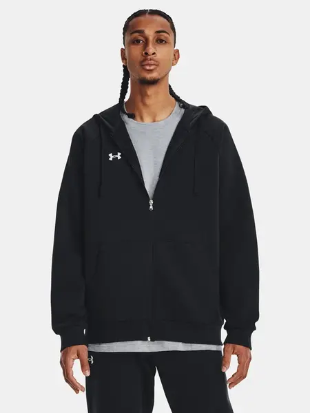 Under Armour Mikina UA Rival Fleece FZ Hoodie-BLK - Pánské