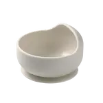 BABYONO Miska silikonová s přísavkou - beige 6m+