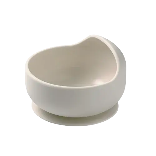 BABYONO Miska silikonová s přísavkou - beige 6m+