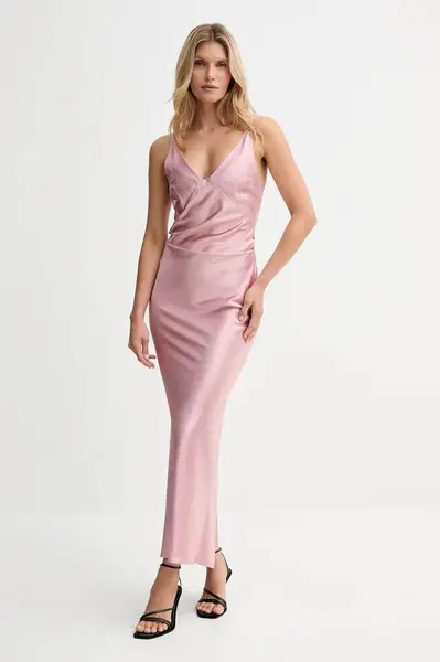 Šaty Nanushka růžová barva, maxi, NW25PFDR03533