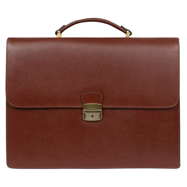 Celokožená pánska aktovka Hexagona Loyd - hnedá