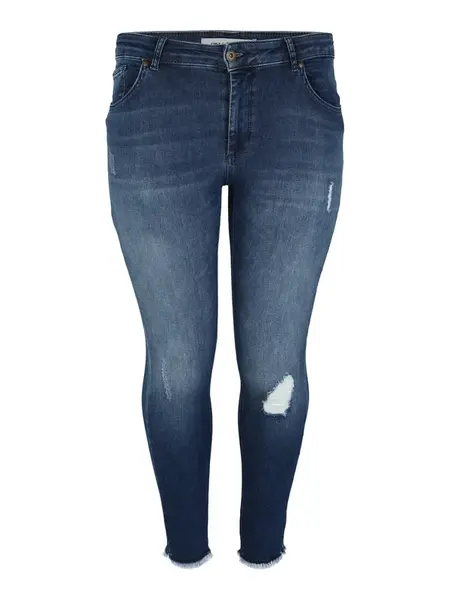 ONLY Carmakoma Džínsy 'Willy'  modrá denim / svetlohnedá