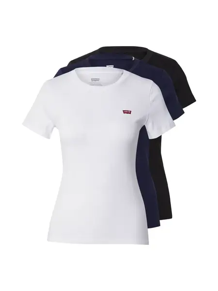 LEVI'S ® Tričko 'Essential Tee (3-Pack)'  modrá / čierna / biela