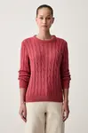 U.S. Polo Assn. svetr dámský bavlněný CREW NECK CABLE