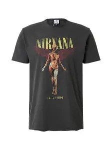 AMPLIFIED Tričko 'NIRVANA IN UTERO'  tmavosivá