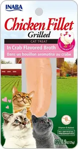 INABA Cat Grilled Chicken Filet - v krabím vývaru 3 x 25 g