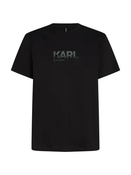 Karl Lagerfeld Tričko  kaki / čierna