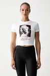 Guess crop top dámsky s viskózou MARILYN MONROE