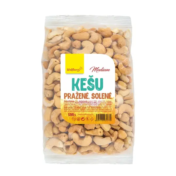 Wolfberry Kešu pražené solené medium