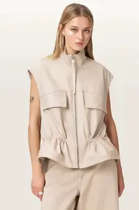 AllSaints vesta dámská kožená FLOR