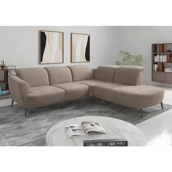 Sit & More ROHOVÁ SEDAČKA, textil, cappuccino