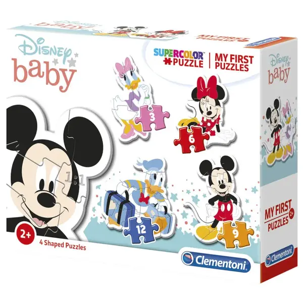 Puzzle Myšák Mickey 4v1 (3,6,9,12 dílků)