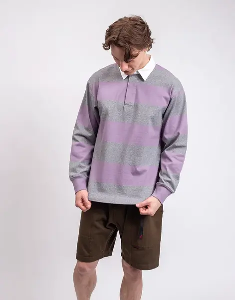 Gramicci Langdon Rugby Shirt HEATHER/PURPLE L