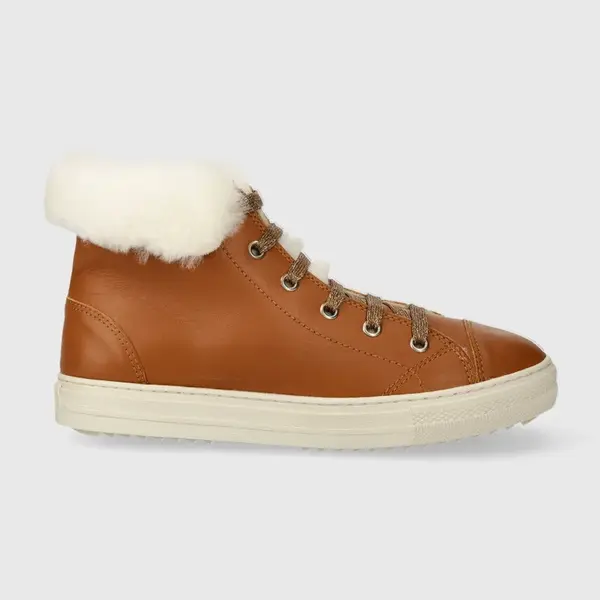 Pom D'api Dětské kožené zimní boty Pom D'api SWAG ZIP FUR