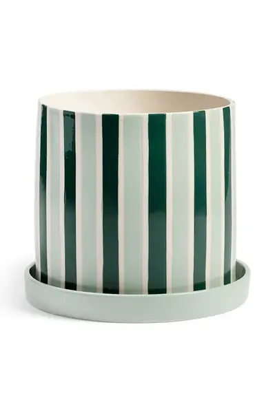 &k amsterdam  Kvetináč  clash stripe 16.5 x 18 cm