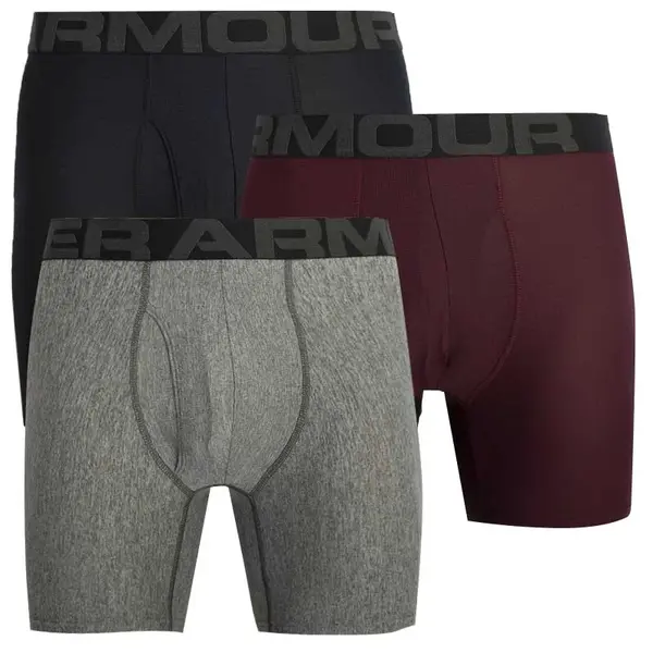 Under Armour Boxerky Tech 6in 3 Pack-BLK - Pánské