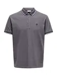 Only & Sons Tričko 'ONSFletcher'  tmavosivá / čierna / biela