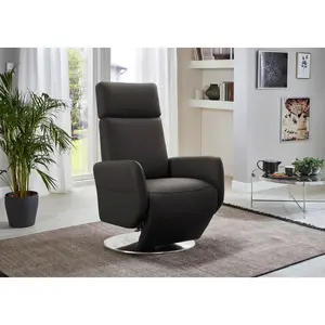 Sit & More RELAXAČNÍ KŘESLO, kůže, mokka