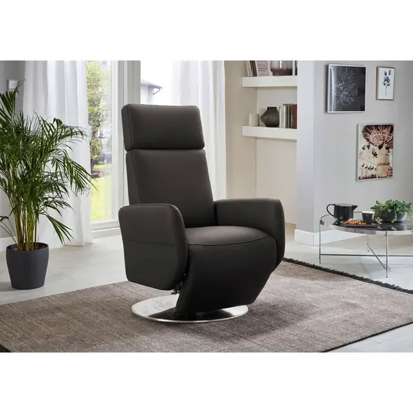 Sit & More RELAXAČNÍ KŘESLO, kůže, mokka