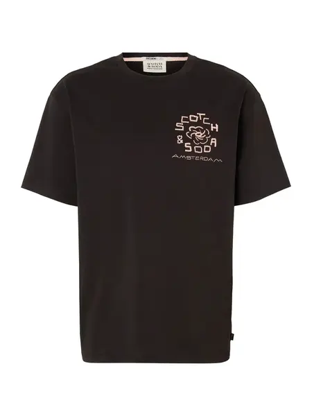 SCOTCH & SODA Tričko  ružová / čierna