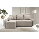 MID.YOU ROHOVÁ SEDAČKA, textil, šedohnědá